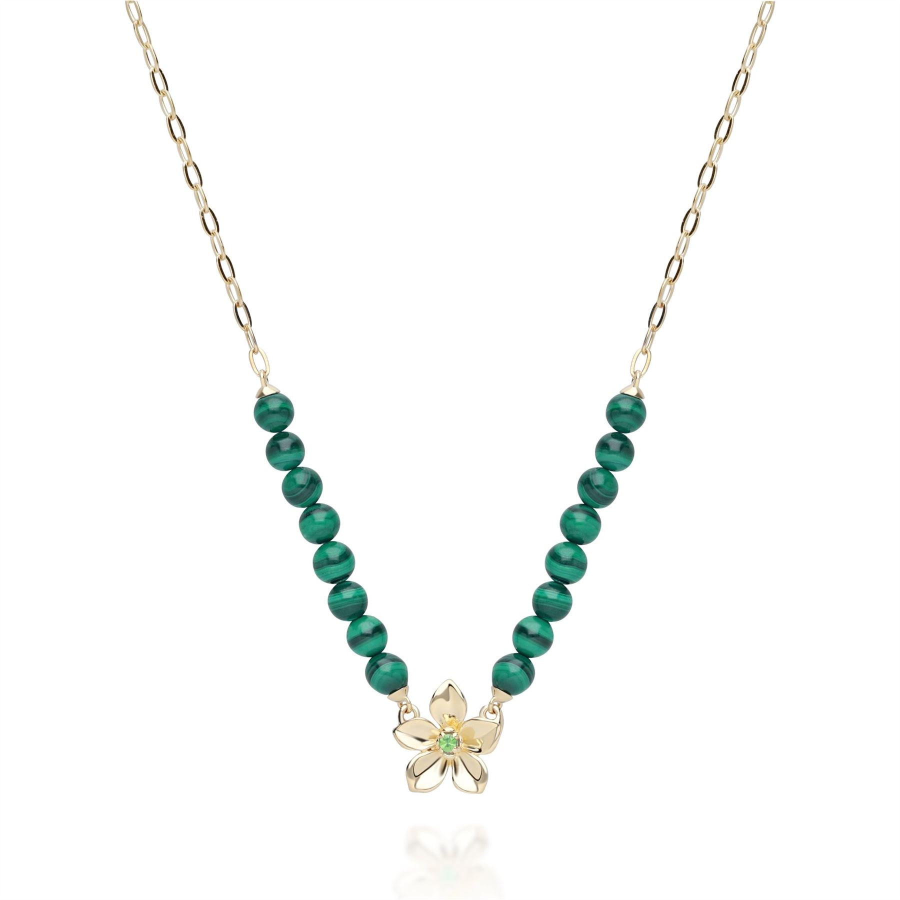 Collier ECFEW™ 'The Creator' Malachite et Tsavorite