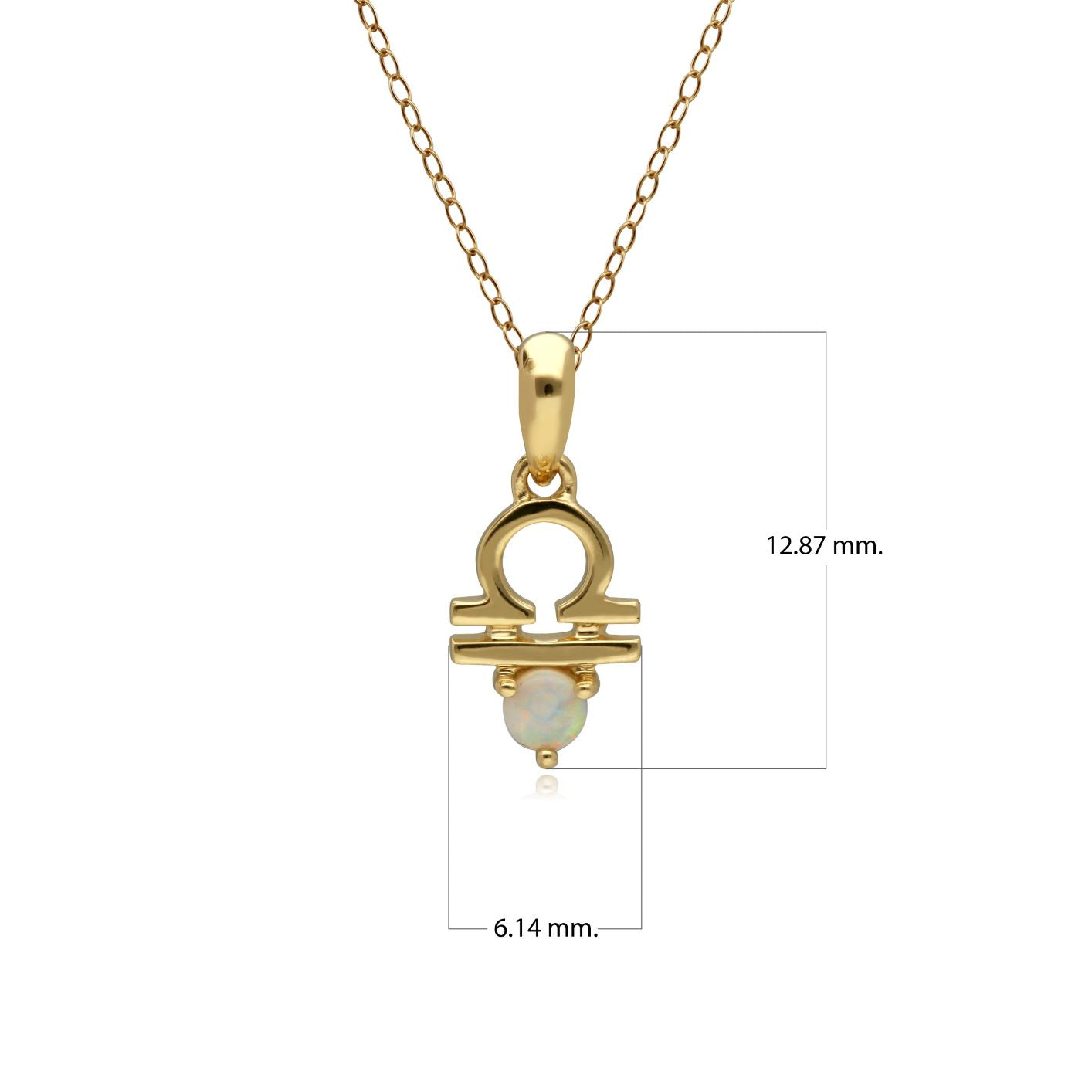 Charms Zodiaque Balance Or Jaune 375 Opale