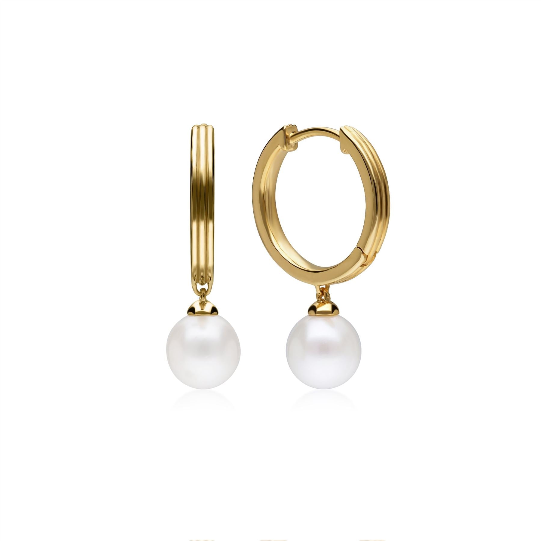 Boucles d'Oreilles Créoles Caruso avec Perle