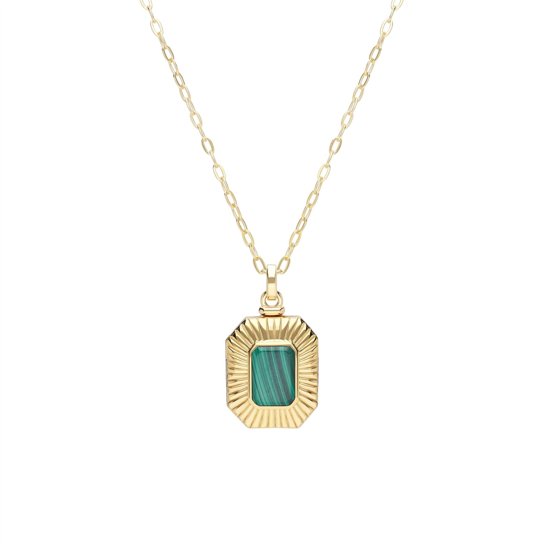 Collier Porte-Photo Bona Fide Malachite Octogone
