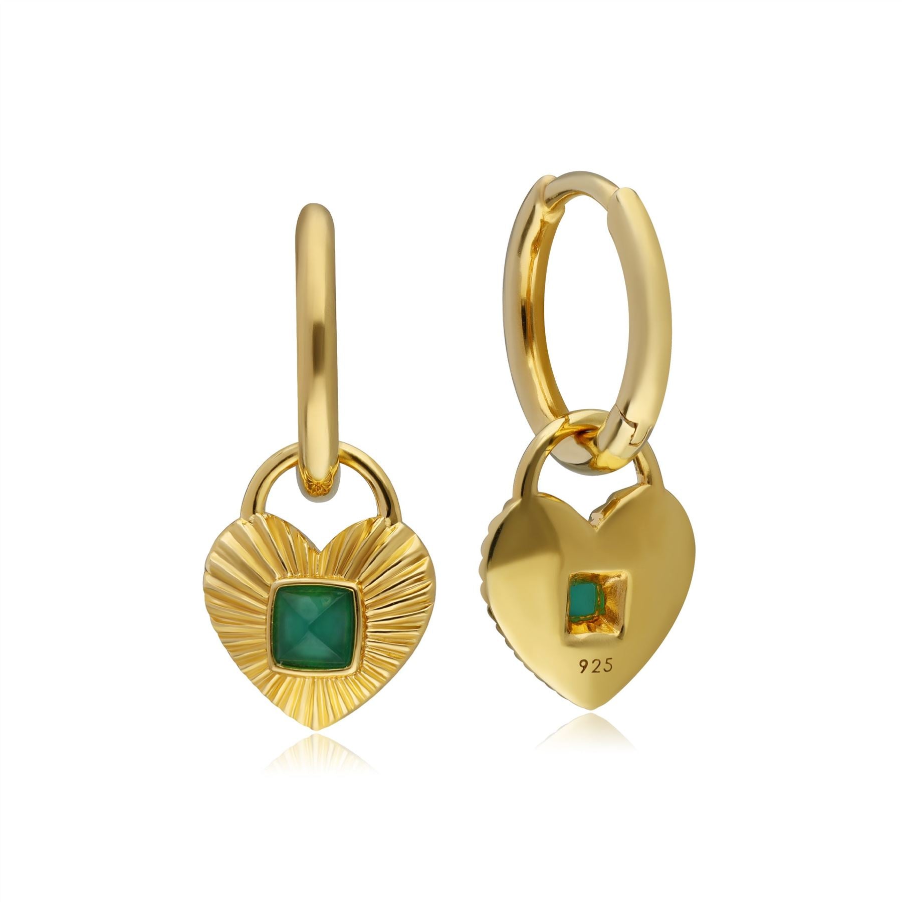 Boucles d'Oreilles Créoles avec Charms Queen of Hearts avec Calédoine