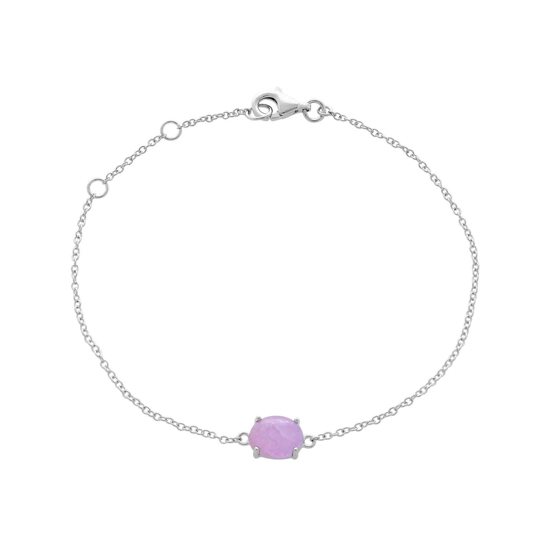Bracelet Classique Argent 925 Kunzite Opaque Ovale