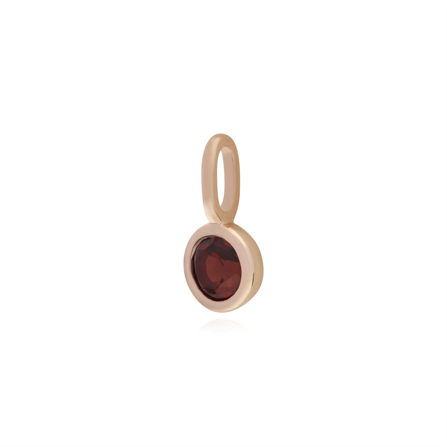 Charms Classique Argent 925 Plaqué Or Rose Grenat
