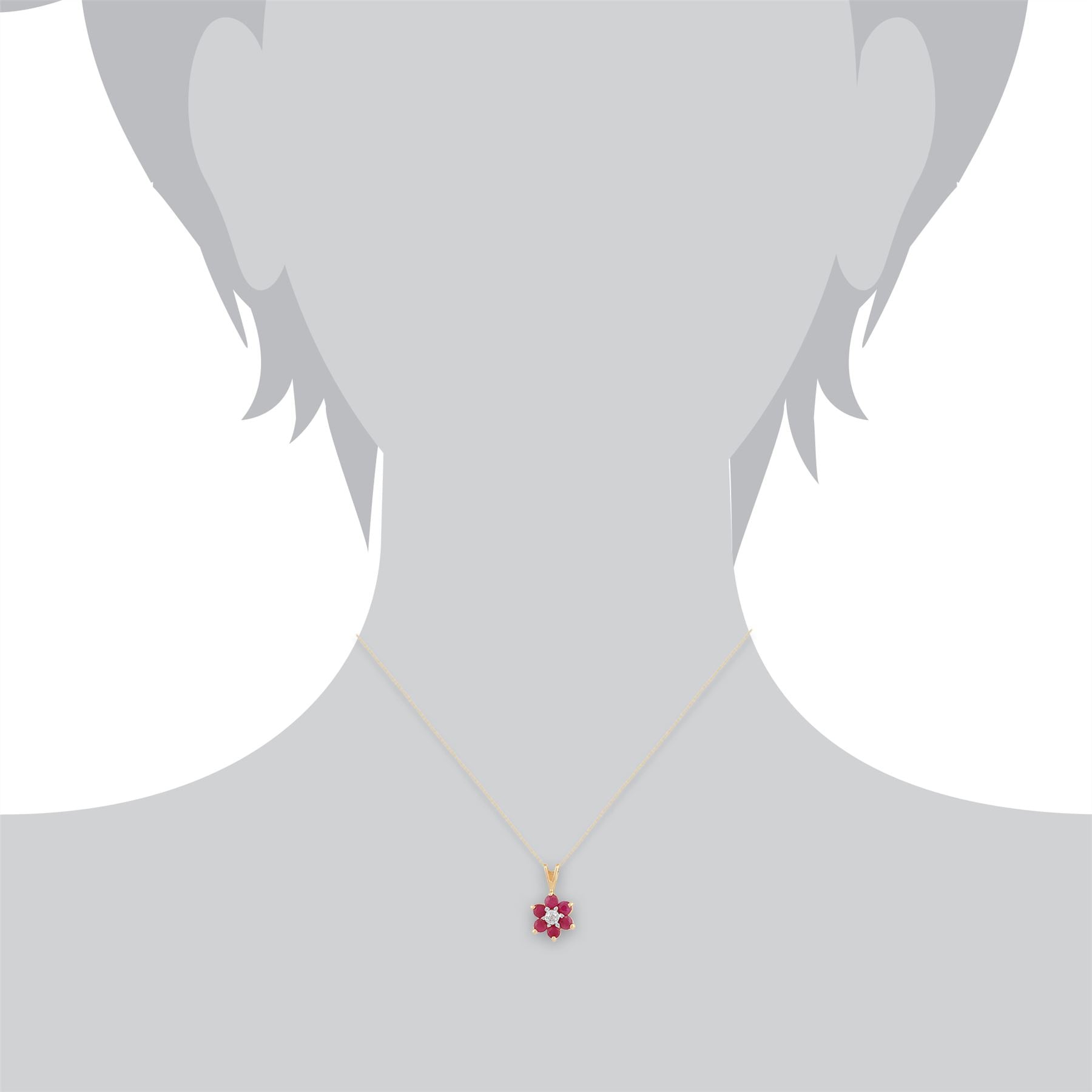 Pendentif Classique Or Jaune 375 Améthyste et Diamant