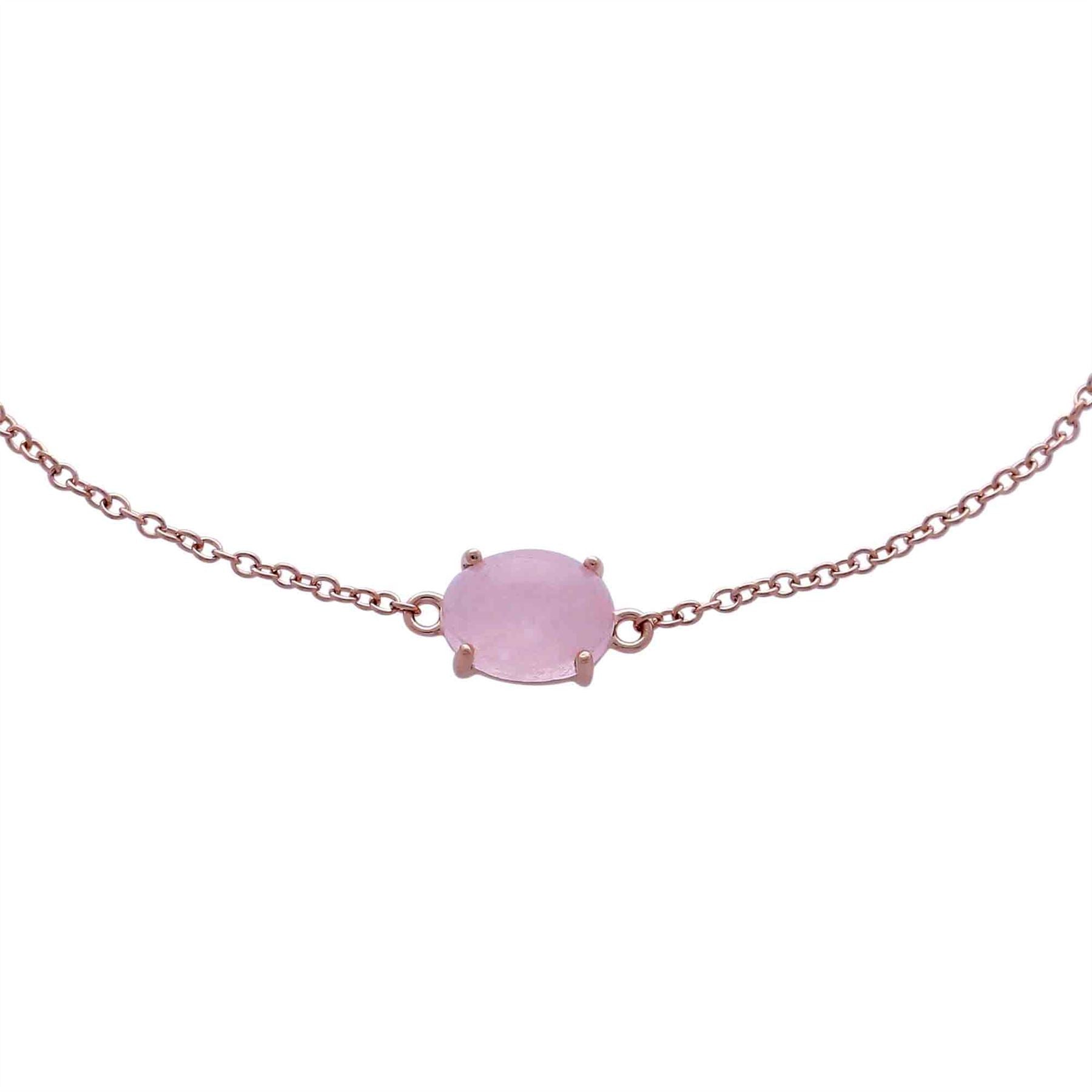 Bracelet Classique Argent 925 Morganite Opaque Ovale