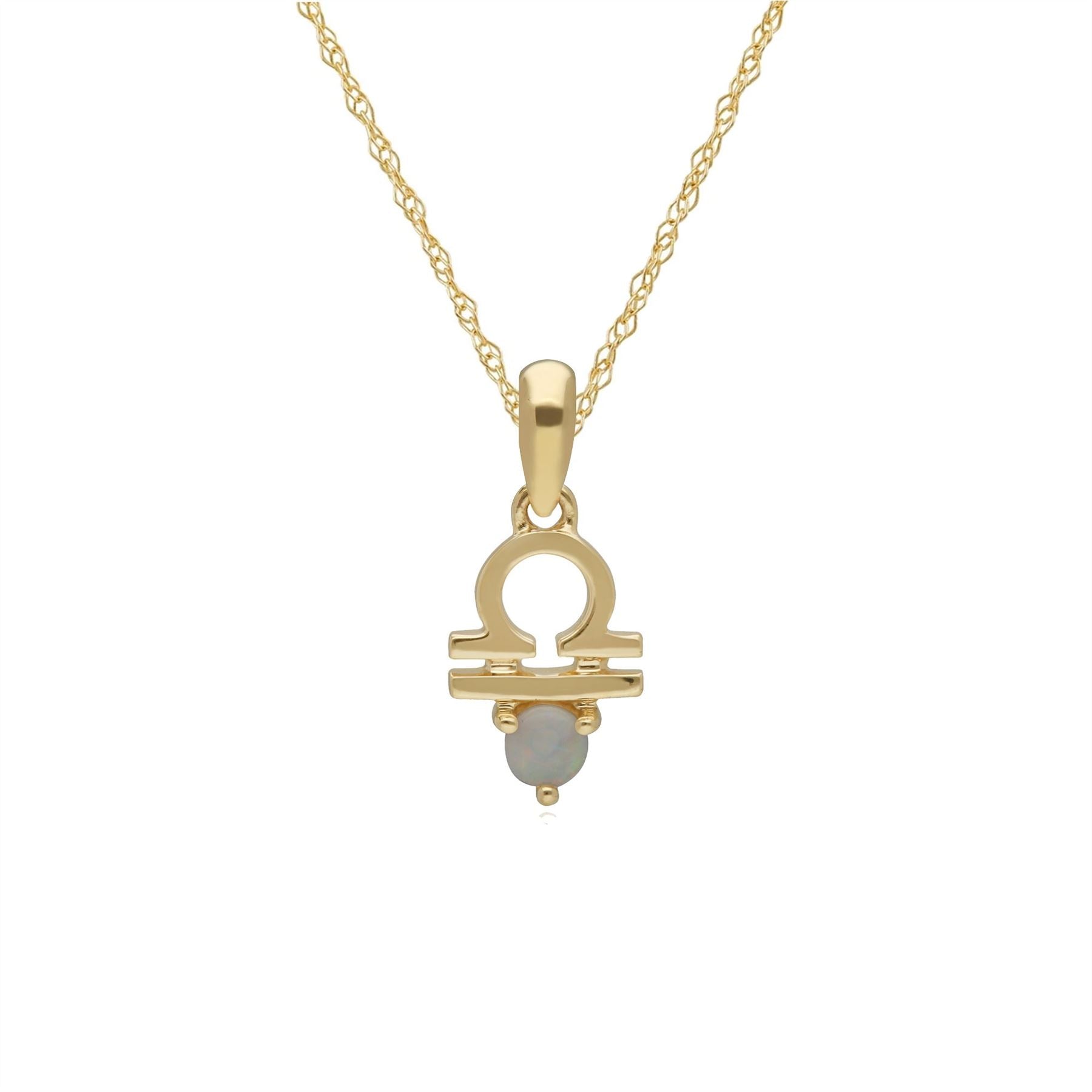 Charms Zodiaque Balance Or Jaune 375 Opale