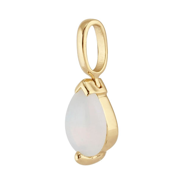 Pendentif Classique Or Jaune 375 Opale Poire