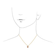 Pendentif Floral Or Jaune 375 Citrine et Diamant