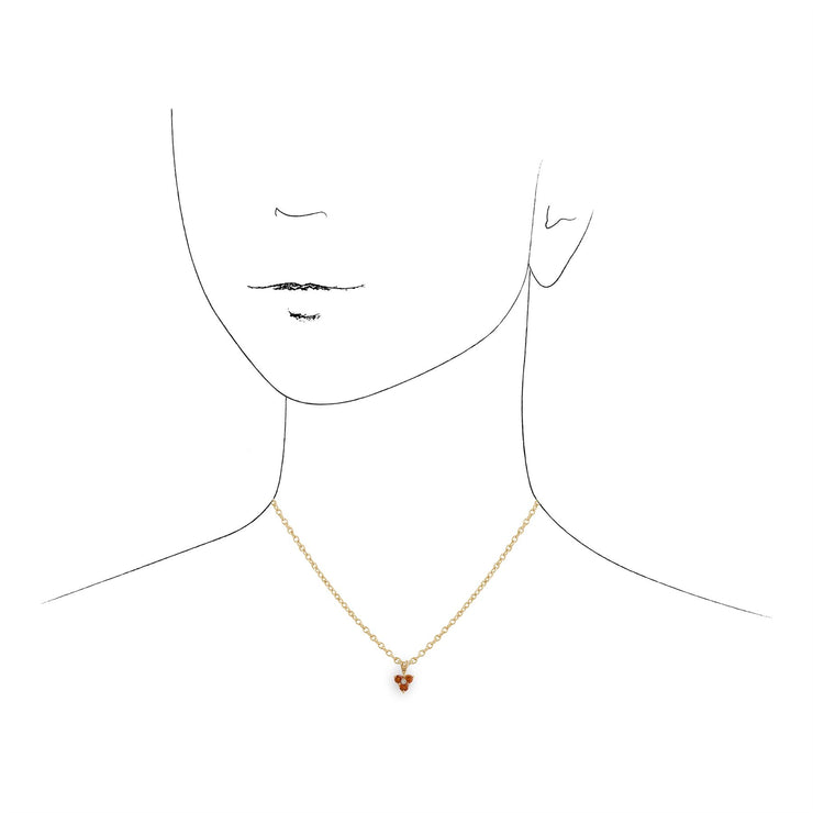 Pendentif Floral Or Jaune 375 Citrine et Diamant