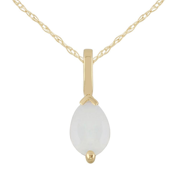 Pendentif Classique Or Jaune 375 Opale Poire