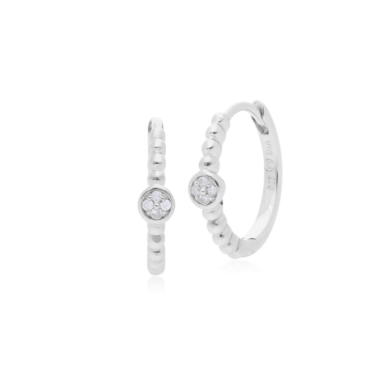 Bague et Boucles d'Oreilles Créoles Essentiel Argent 925 Diamant