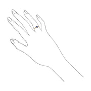Gemondo Bague Saphir, 9ct Or Jaune 0.57ct Bleu Bague Saphir & Diamant