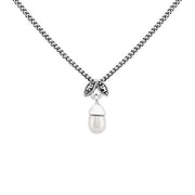 Collier et Boucles d'Oreilles Clou Feuille Style Art Déco Argent 925 Perle et Marcassite