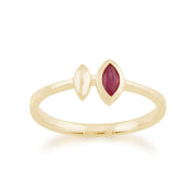 Gemondo 9ct Yellow Gold 0.15ct Ruby Ring