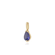 Pendentif Classique Or Jaune 375 Iolite Poire