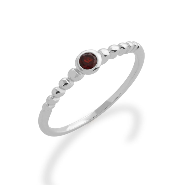 Bague et Boucles d'Oreilles Créoles Essentiel Argent 925 Grenat