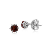 Grenat Oreille, Argent Grenat Janvier Boucles