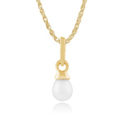 Pendentif Classique Or Jaune 375 Perle de Culture