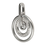 9 ct or Blanc Diamant Trois Bague 45cm Pendentif sur Chaîne