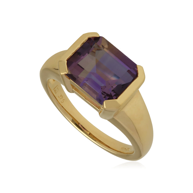 Bague Kosmos Or Jaune 375 Amétrine
