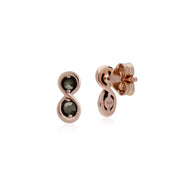 Plaqué or Rose Argent Sterling Infini Marcassite Boucles D'Oreilles