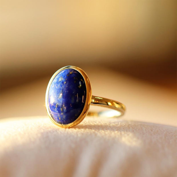 gemondo LAPIS LAZULI Bague, 9 Ct Or Jaune 4.50ct CT LAPIS LAZULI bague