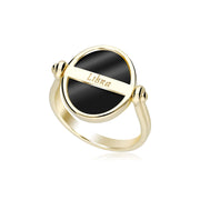 Bague Zodiaque Balance Onyx Noire