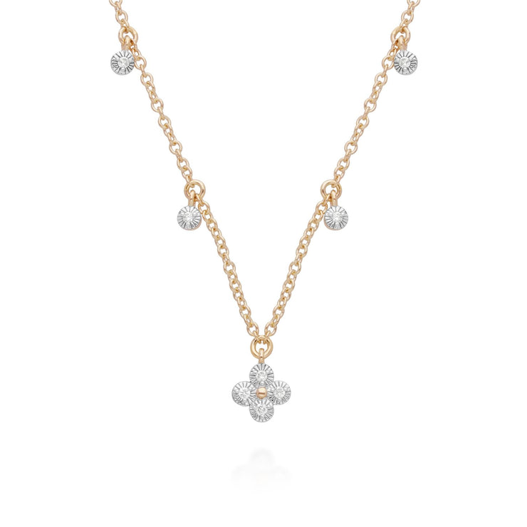 Collier Chocker Diamond Flowers Or Jaune 375