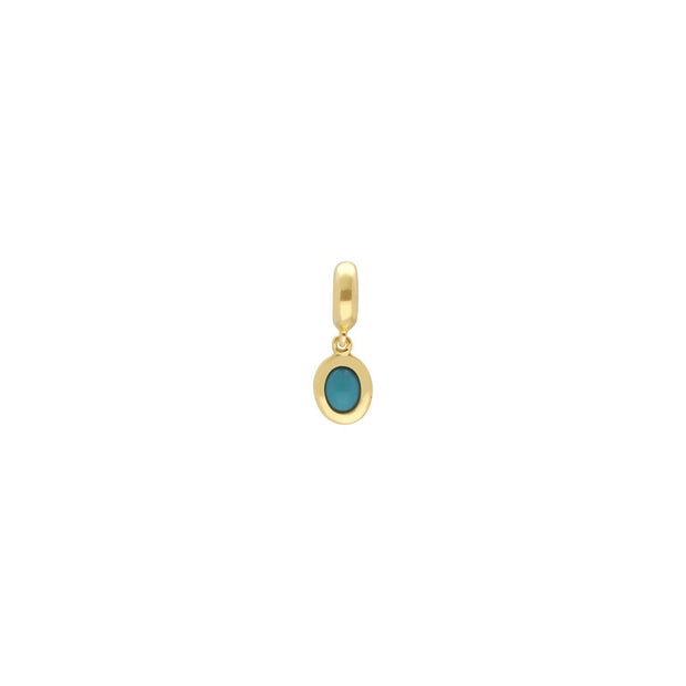 Charm's Collection Achievement Turquoise "Pierre de la Protection" Argent 925 Plaqué Or Jaune