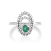 Gemondo Émeraude Bague, en Argent Sterling 925 0.18ct Émeraude Bague