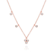 Collier Trilogie Style Choker Or Rose 375 Diamant