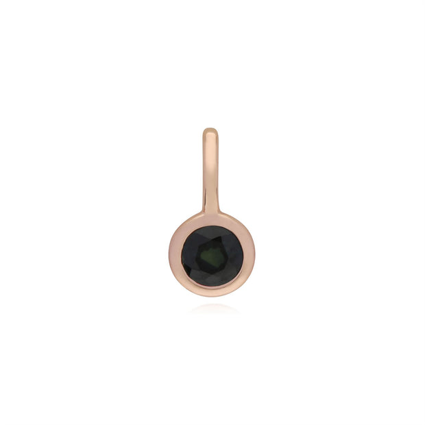 Charms Classique Argent 925 Plaqué Or Rose Saphir