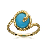 Bague ECFEW™ 'The Ruler' Serpent avec Turquoise