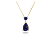 Pendentif Classique Or Jaune 375 Lapis Lazuli Poire
