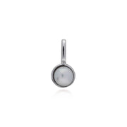 Pendentif Classique Cadenas Cœur Argent 925 et Charms Grande Clé Perle