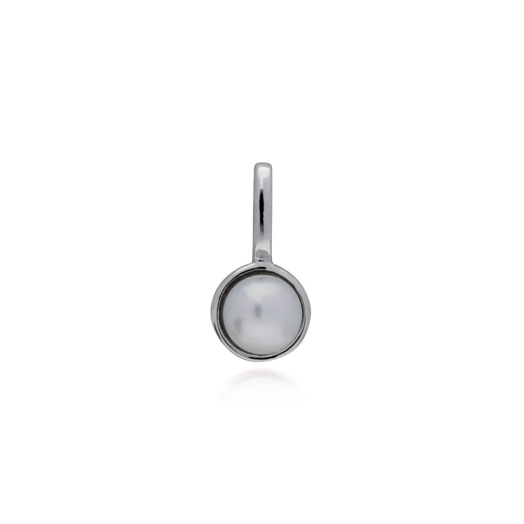 Pendentif Classique Cadenas Cœur Argent 925 et Charms Grande Clé Perle