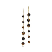 Boucles d'Oreilles Pendanes Asymétriques ECFEW™ 'The Unifier' Tiger's eye