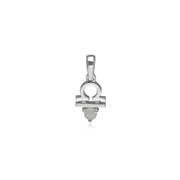 Pendentif Zodiaque Balance Or Blanc 375 Opale
