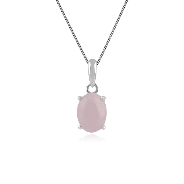 Pendentif Classique Argent 925 Kunzite Opaque