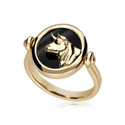 Bague Zodiaque Taureau Onyx Noire