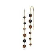 Boucles d'Oreilles Pendanes Asymétriques ECFEW™ 'The Unifier' Tiger's eye