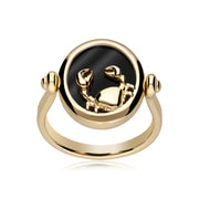 Bague Zodiaque Cancer Onyx Noire