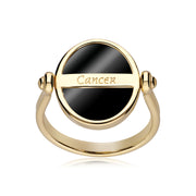 Bague Zodiaque Cancer Onyx Noire