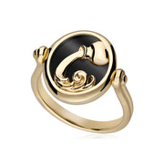 Bague Zodiaque Verseau Onyx Noire