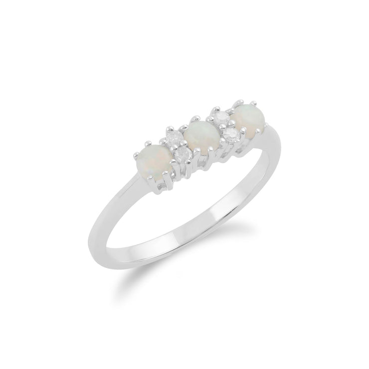 Bague Classique Or Blanc 375 Saphir Octogonal et Diamant