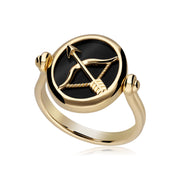 Bague Zodiaque Sagittaire Onyx Noire