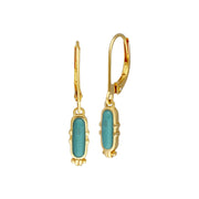 Boucles d'Oreilles Créoles ECFEW™ Talisman Turquoise