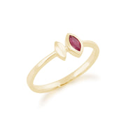 Gemondo 9ct Yellow Gold 0.15ct Ruby Ring