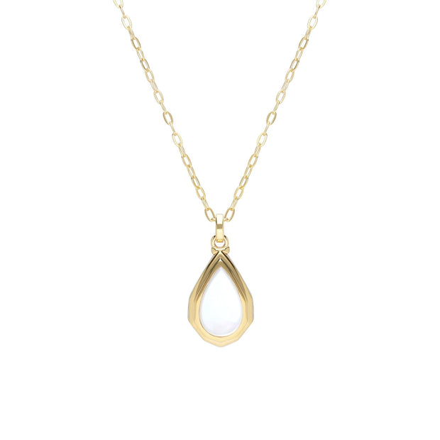Collier Porte-Photo Bona Fide avec Nacre forme Poire