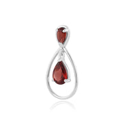 Grenade Collier, 9 CT or Blanc 1.09ct Grenade Pendentif sur 45cm Chaîne